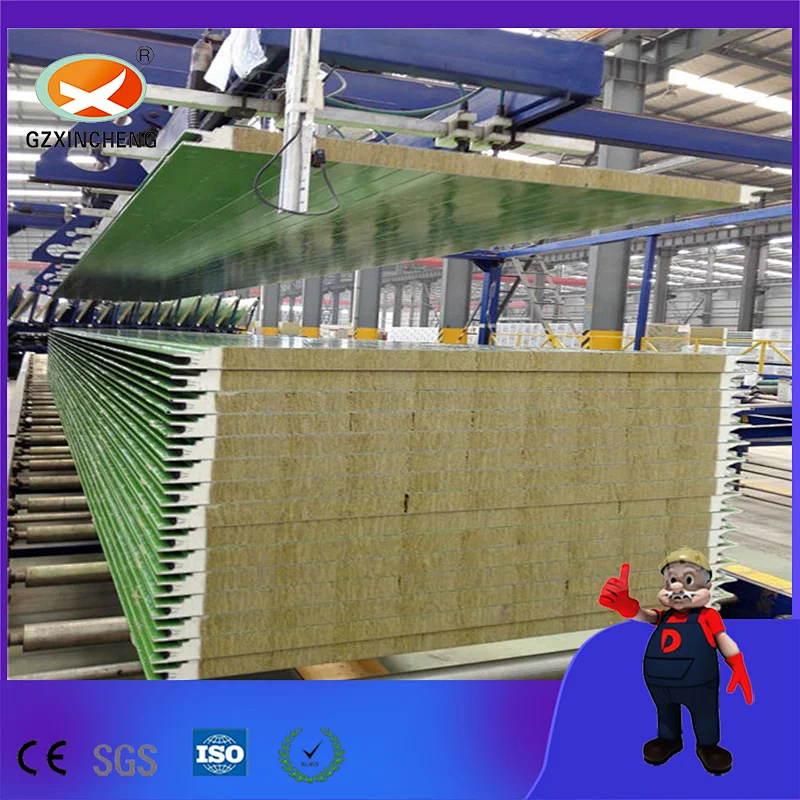 Fireproof Soundproof Acoustic Perforated/Unperforated PU Closing/Sealing/Edge Rockwool Sandwich Panels