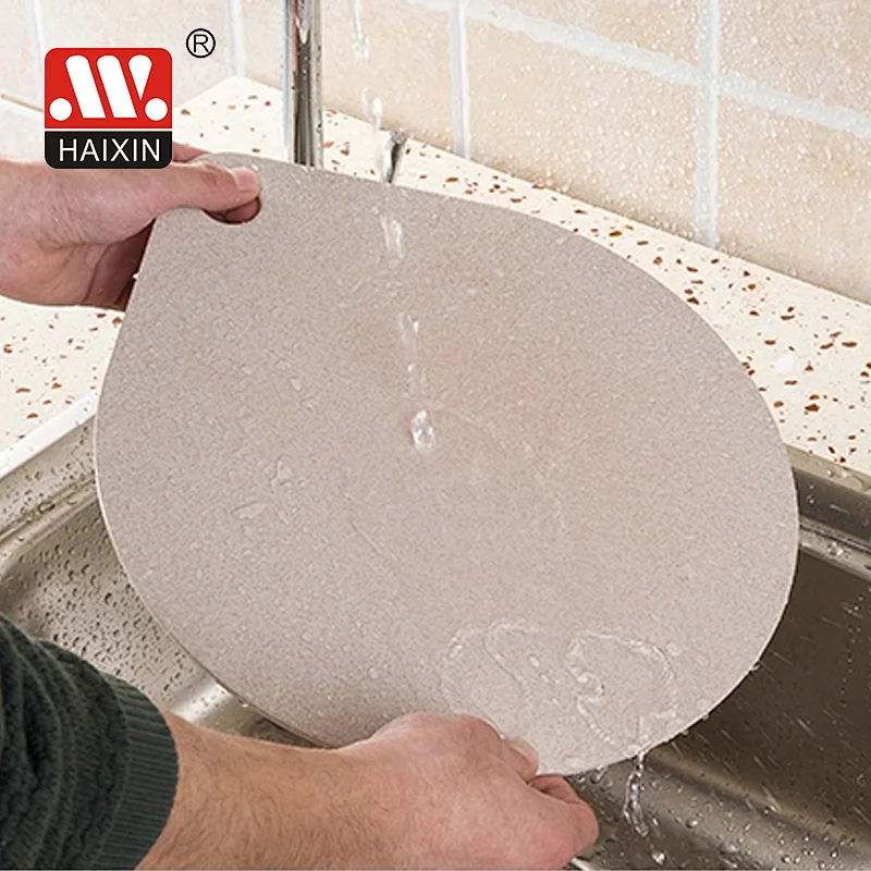 chopping board round shape with handle wheat fiber material