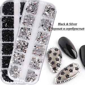 Love Star Resin Flat Glass Rhinestones