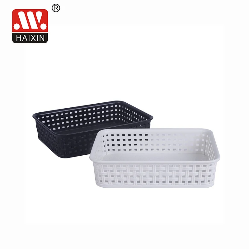 New Design rectangular basket multipurpose use plastic hollow basket 2.1L