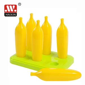 4pcs ice-lolly traditional banana pop plastic stick molds  maker