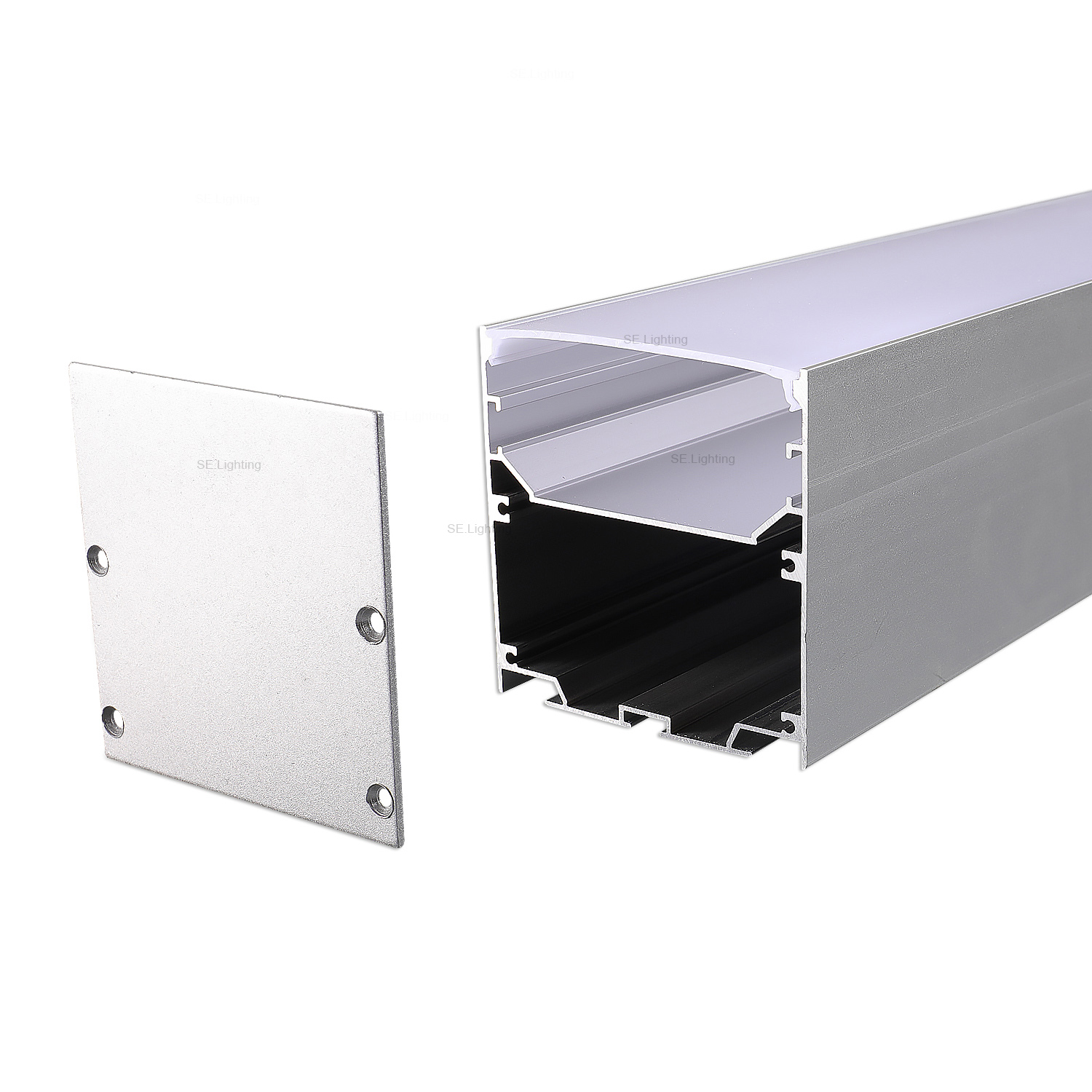 LED Aluminum Extrusion Profiles 75x75mm Suspended Lighting