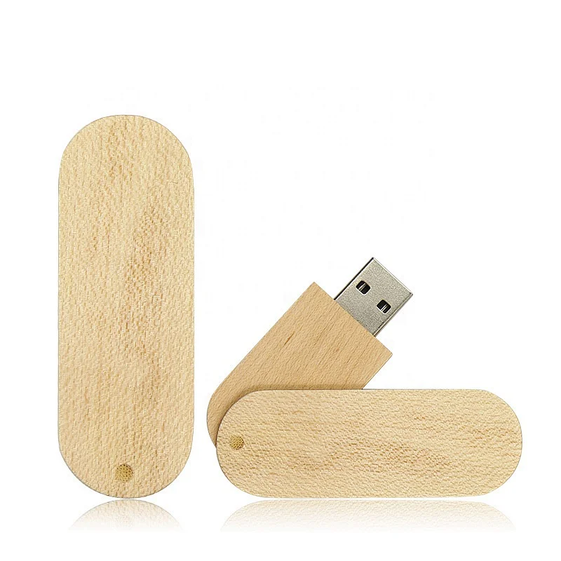 Ready Stock China Customized Wooden Memory Stick High Speed And Capacity Rotate Flash Drive