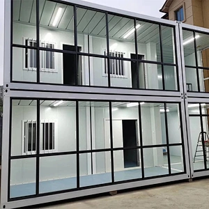 Casa prefabricada modular modificada para requisitos particulares del envase del edificio del campo de dos pisos