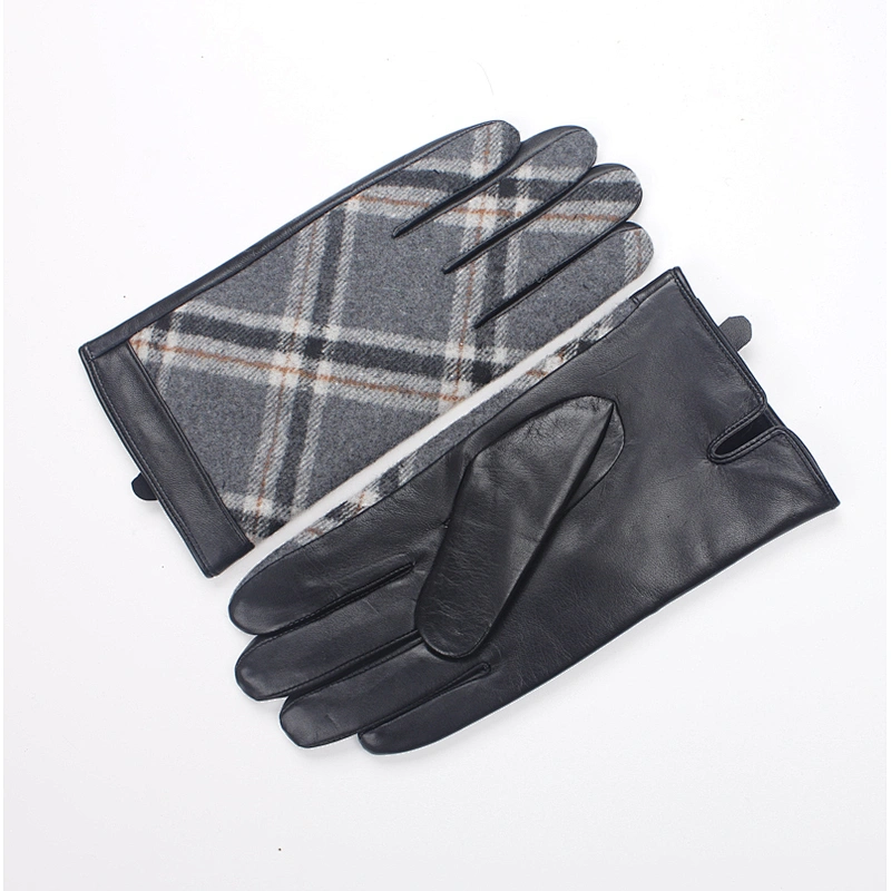 designer touch screen gloves,Tweed and Leather Men's Gloves,Fashion Gloves