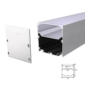 LED Aluminum Extrusion Profiles 75x75mm Suspended Lighting