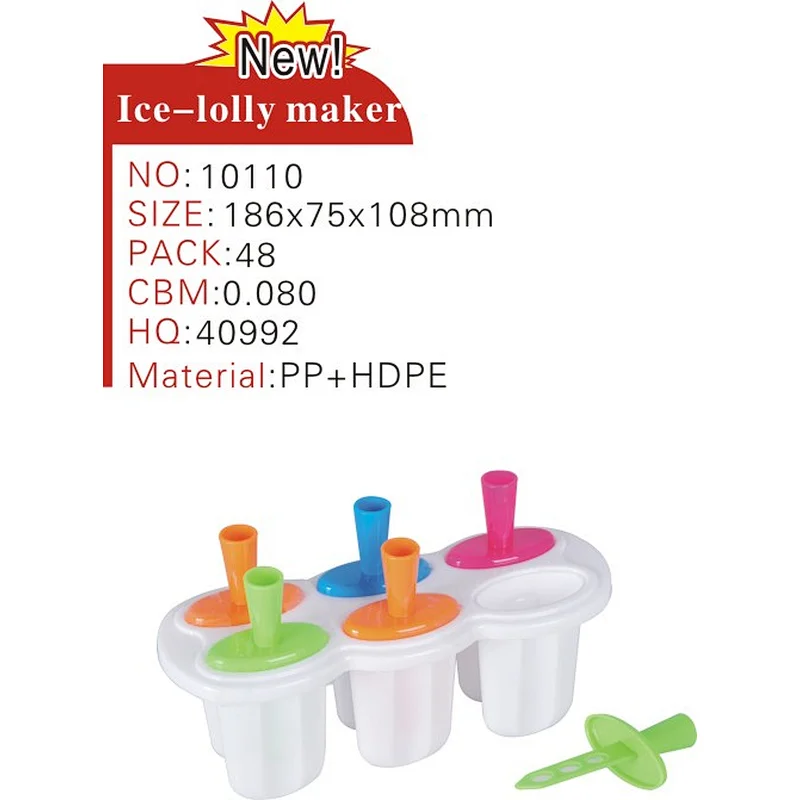 Plastic Ice Lolly Stick Reusable Drip Guard Handle Easy Release Ice Lolly Maker 6 Pcs