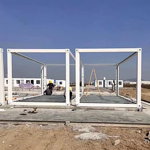 Full furnished container office building prefab house steel structure