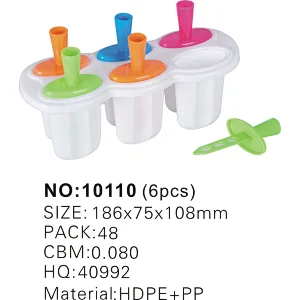 Plastic Ice Lolly Stick Reusable Drip Guard Handle Easy Release Ice Lolly Maker 6 Pcs