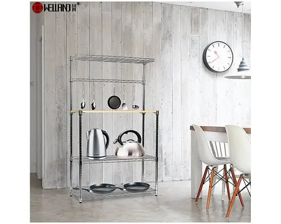 chrome kitchen shelf