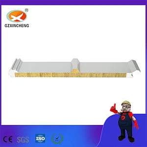 PU Edge Sealing Rock Wool Sandwich Panel for Roof and Wall