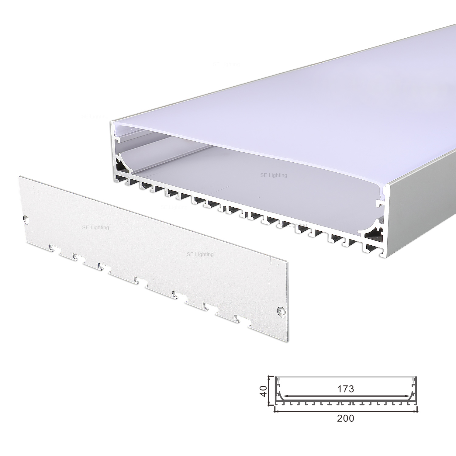 200x40mm LED Aluminum Profiles