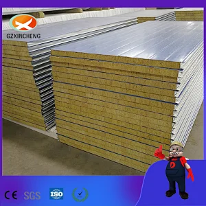 150kg Fireproof  Rock Wool Sandwich Panel
