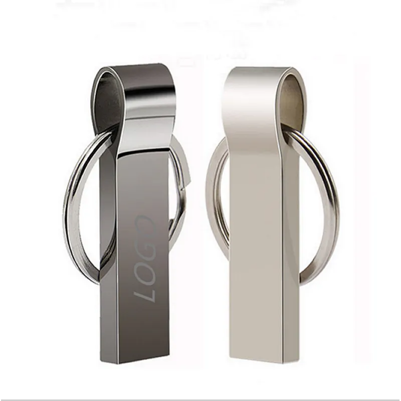 Waterproof Fast Transmission Metal USB Keychain With Custom Logo A Grade FLash Chip Pen Drive