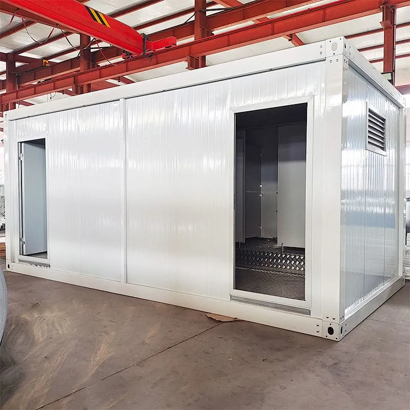 Double Door, Sliding or Double Push Door, Two or Four Window Prefab Container House