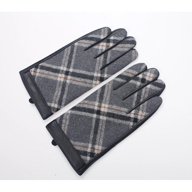 designer touch screen gloves,Tweed and Leather Men's Gloves,Fashion Gloves