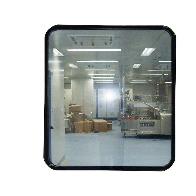 Ventana de purificación de ventana hermética de sala limpia de vidrio templado GMP