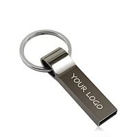 Waterproof Fast Transmission Metal USB Keychain With Custom Logo A Grade FLash Chip Pen Drive