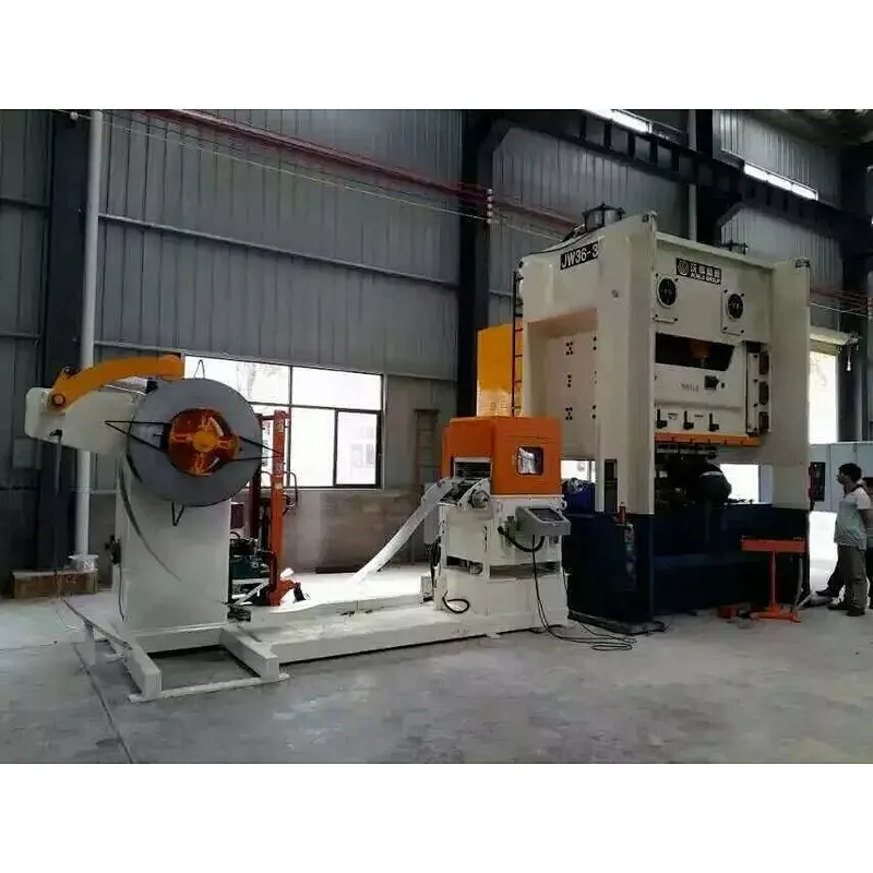 LNCF8 series 3 in 1 Uncoiler Straightener Feeder with coil car