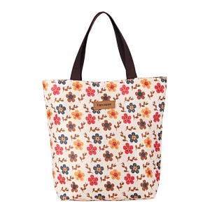flower printing fashion tote bag