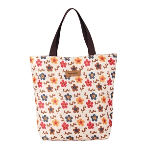 flower printing fashion tote bag