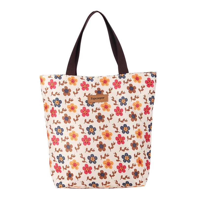 flower printing fashion tote bag