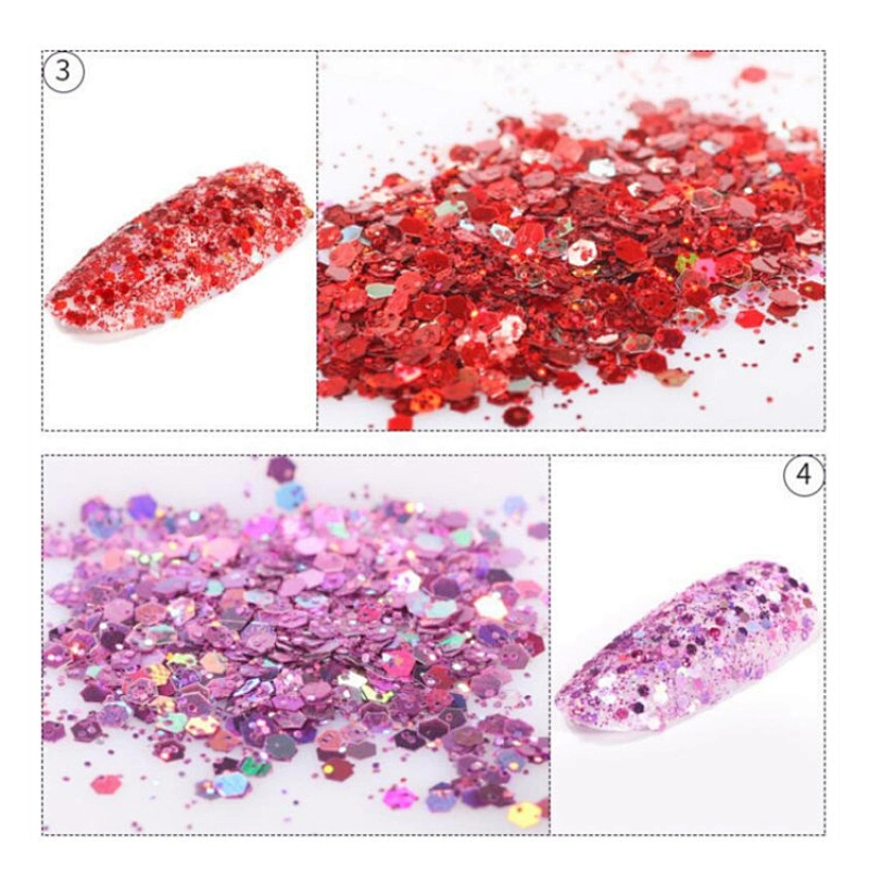 Nail Laser Hexagon Sequins