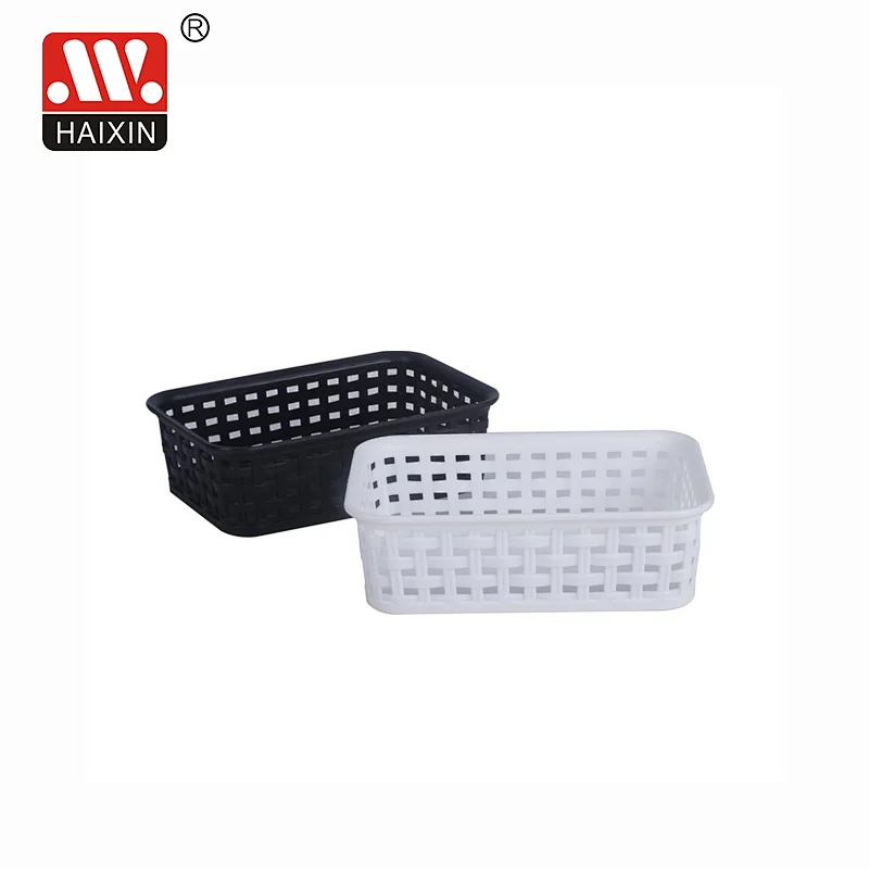 New Design rectangular basket multipurpose use plastic hollow basket 1.1L