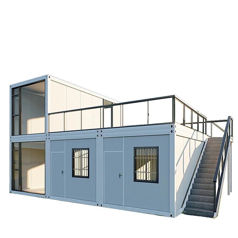Complete Decorative Cheap Two Storey High-end Prefab Container House For Sale