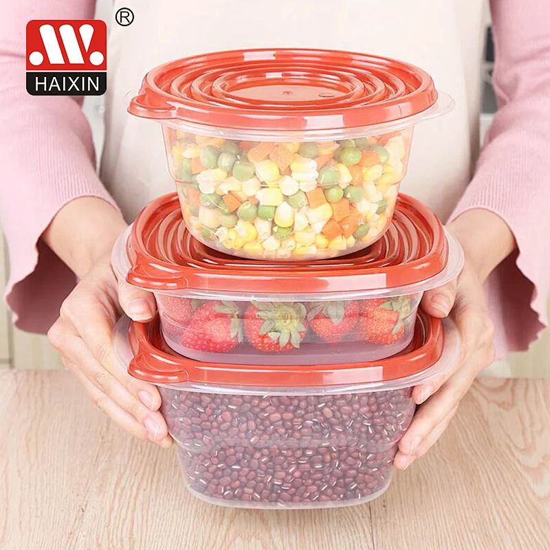 4.2L Freezer Safe Large Square Stackable Deli Containers with Lid
