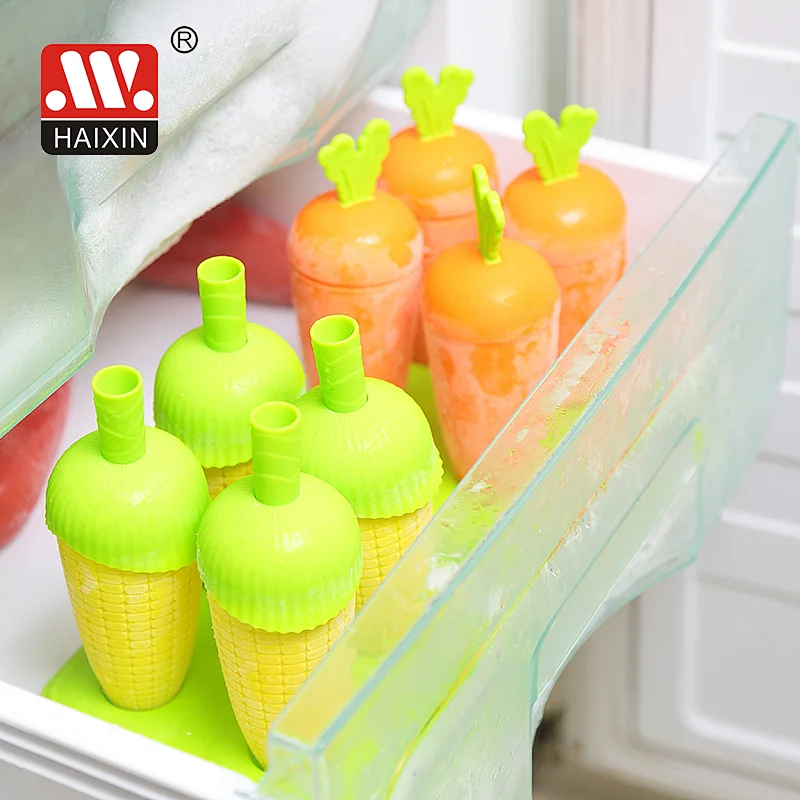 4pcs/6pcs ice-lolly traditional corn pop plastic stick molds  maker