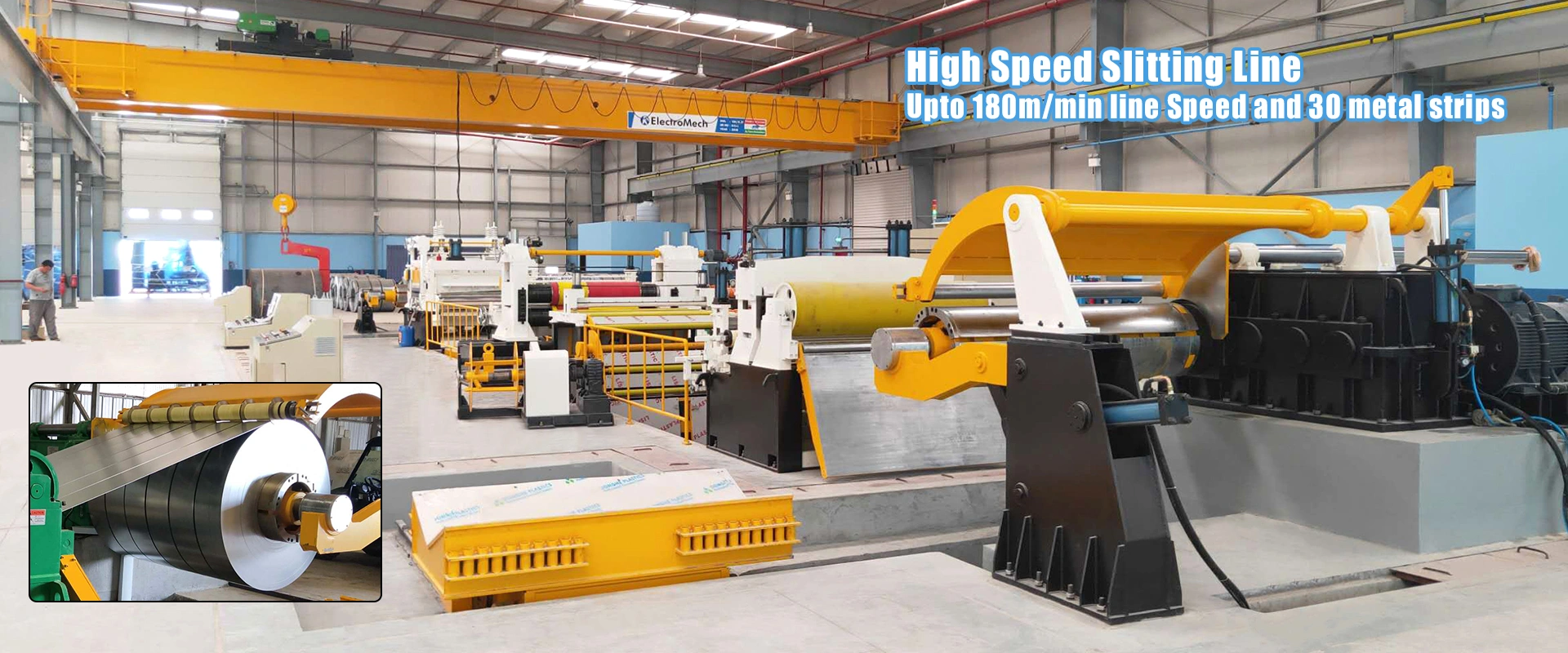 High Speed Slitting Line Upto 180m/min line Speed  and 30 metal strips