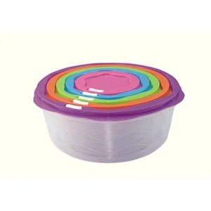 5PC PLASTIC FOOD STORAGE CONTAINER