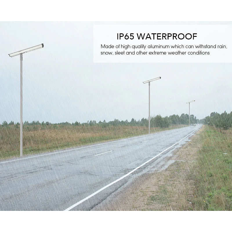 FlyHawk 80w All In One Solar Street Light Auto Dusk To Dawn With Motion Sensor