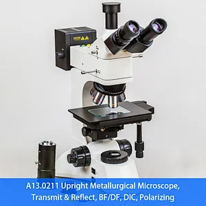 Upright Metallurgical Microscope, Transmit & Reflect, BF/DF, DIC, Polarizing