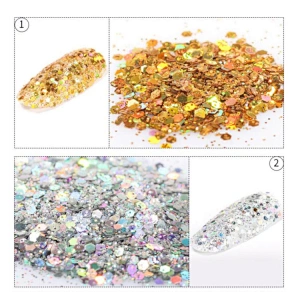 Nail Laser Hexagon Sequins