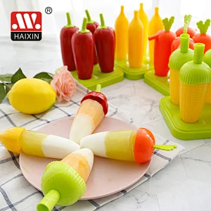 4pcs ice-lolly traditional banana pop plastic stick molds  maker