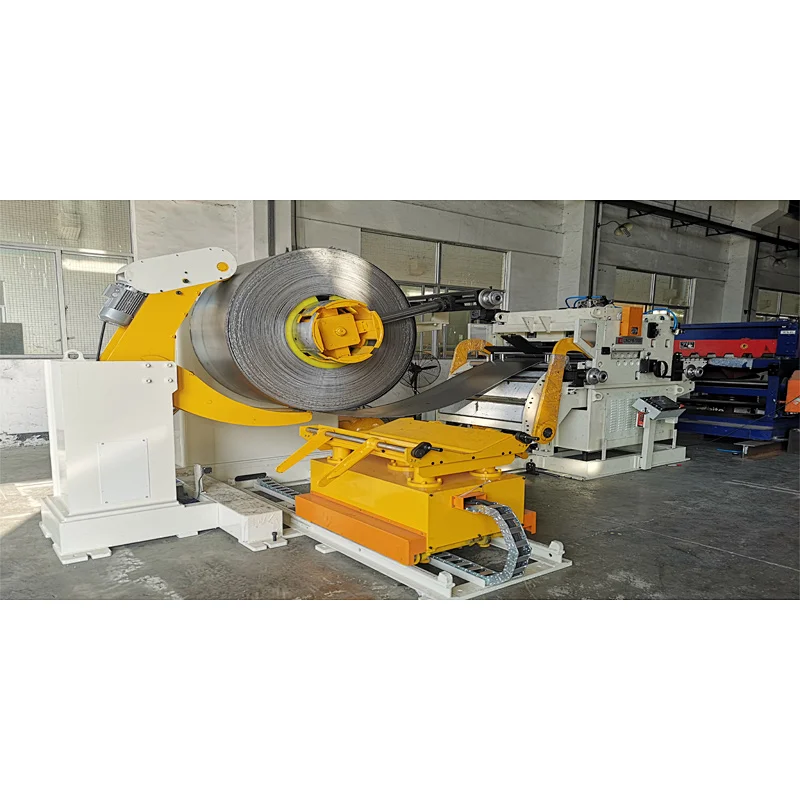 LNCF8 series 3 in 1 Uncoiler Straightener Feeder with coil car