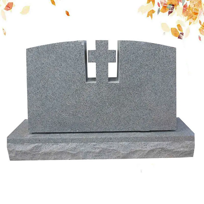 Vente en gros de pierre tombale en granit sculpté en croix