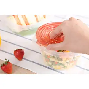 1/2/4pcs Round Plastic Food Container Set Transparent Food storage Box 760ml