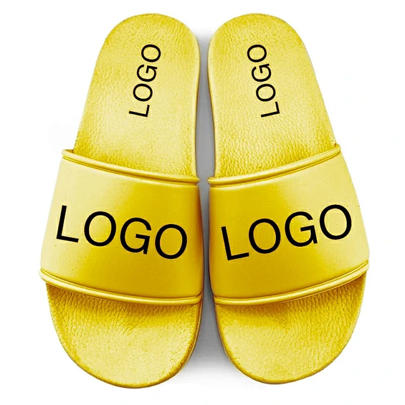 Greatshoe china slipper factory customized logo outdoor unisex custom made pvc blank custom sandal