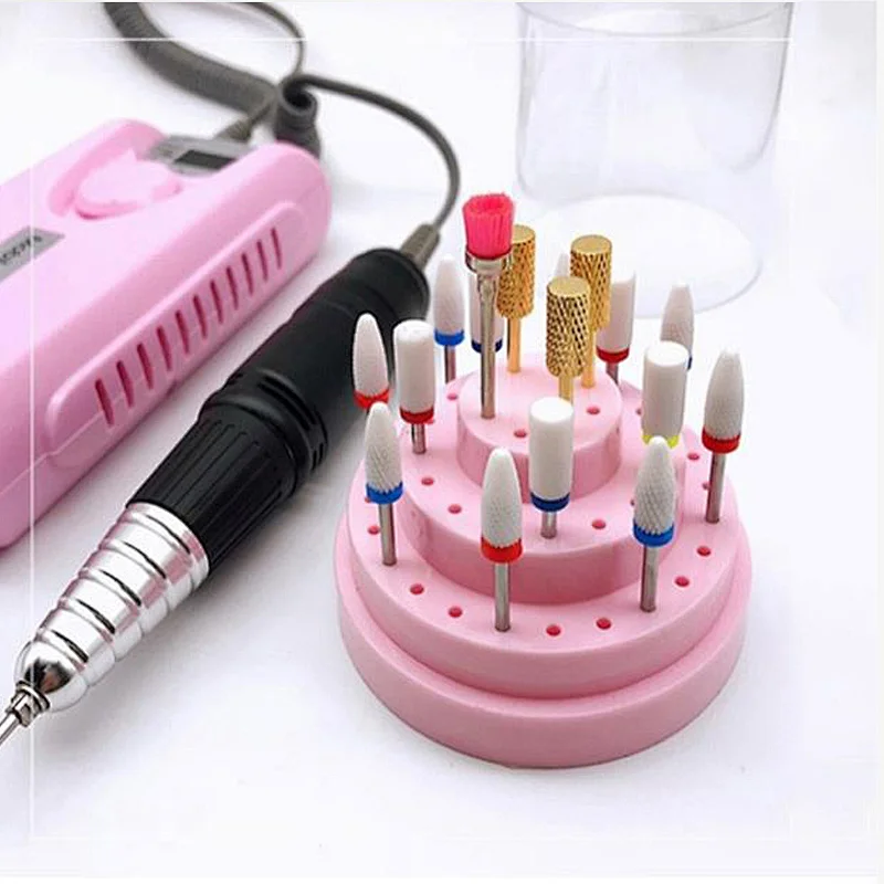 48 Holes Nail Drill Bits Storage Box