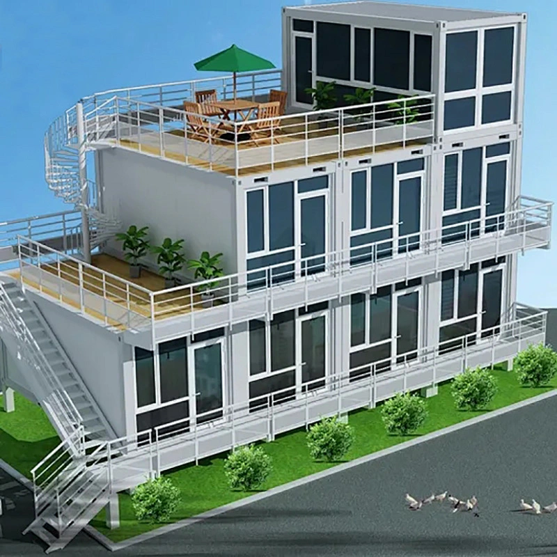 2 Story Light Steel Structure Frame Modular Container House