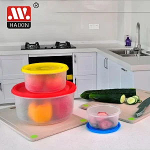 7pcs Plastic Food Container Set Fruit Vegetable Rainbow Storage Containers Food box