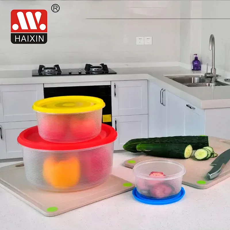 7pcs Plastic Food Container Set Fruit Vegetable Rainbow Storage Containers Food box