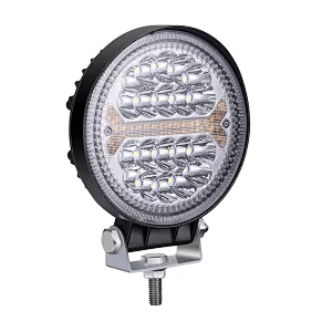 138w Round trucks work lamp amber + white 4 inch strobe led work light with DRL flash light 12V 24V ramp a led 4x4
