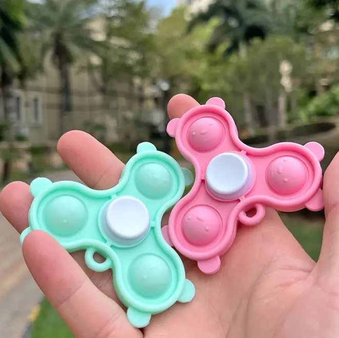 Push Pop toy bubble finger spinner toy pop it flip spinning fidget toys Relieve Toy