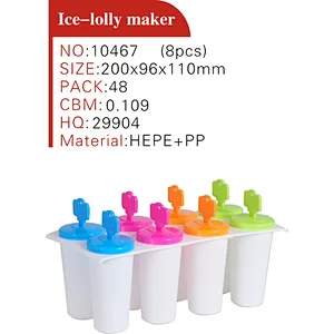 Key Shape Ice-Lolly Maker 8 Pcs Plastic Ice Cream Mould Reusable Ice Lolly Molds