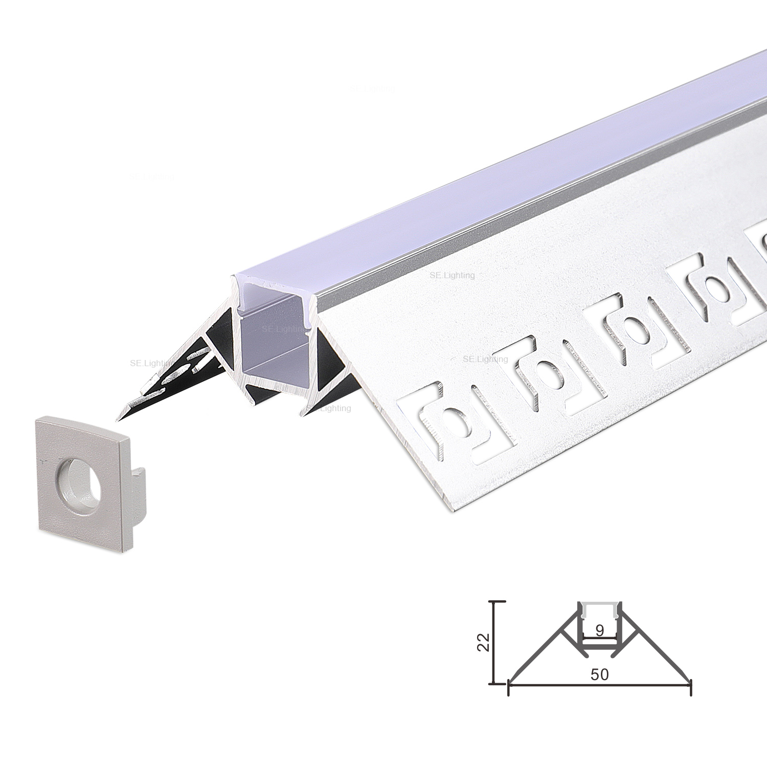 50x22mm LED Aluminum Profiles