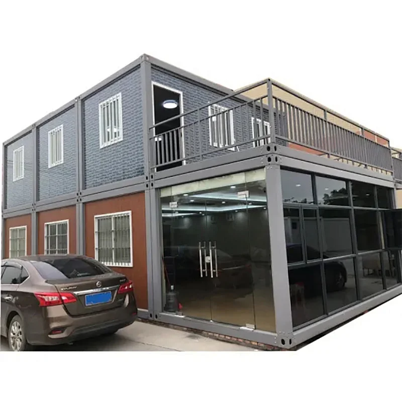 Cheap Prefabricated Modular with Glass Wall Container House